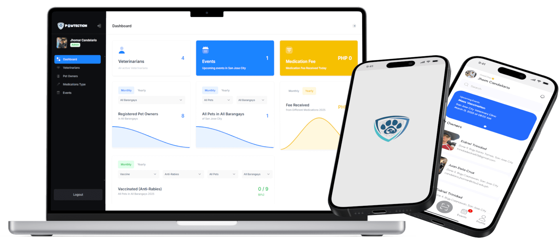 Pawtection Mobile and Desktop Mockup